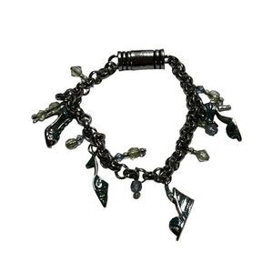 🍁3/$20 Charm bracelet women's shoes heels silver magnetic closure jewelry CMN-B